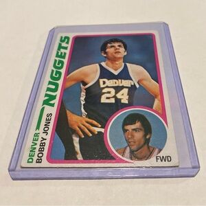 Bobby Jones 1978 Topps Basketball Card # 14 Denver Nuggets Vintage Collectible